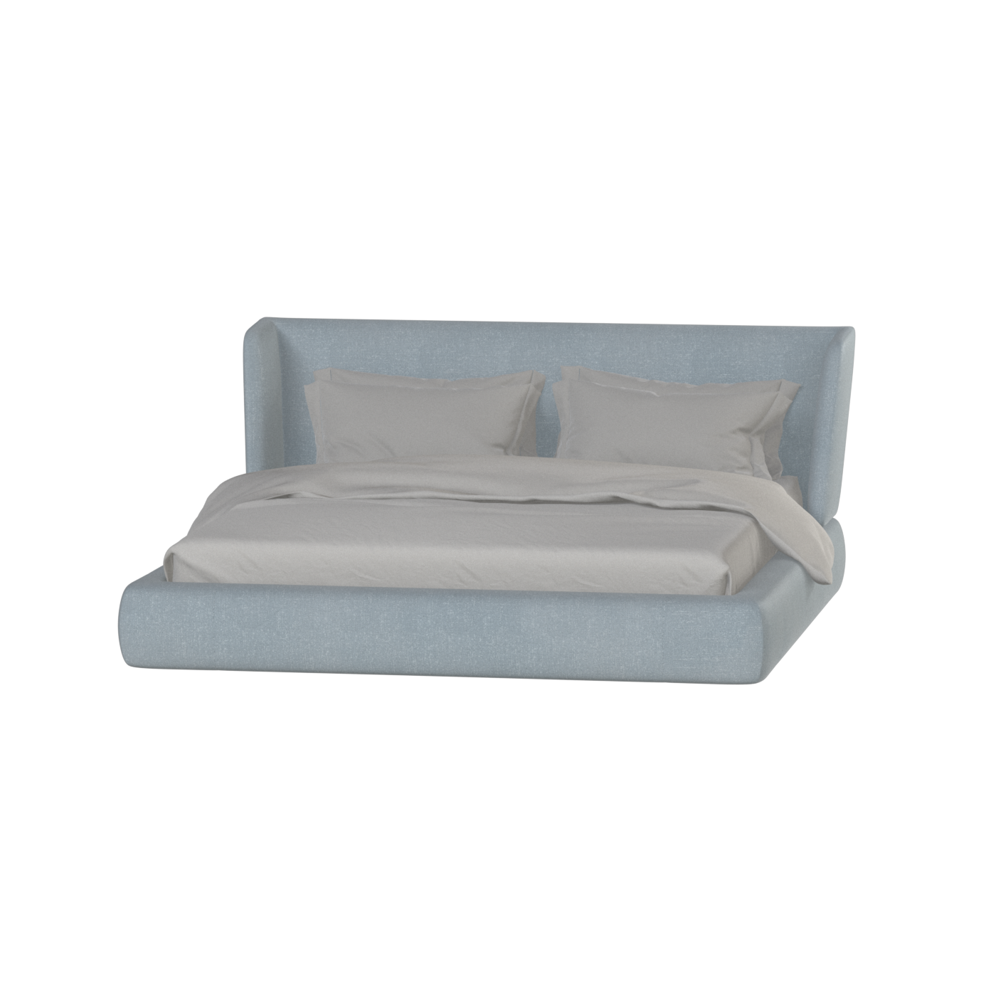 Lit Valentina en tissu Boucle Hevia