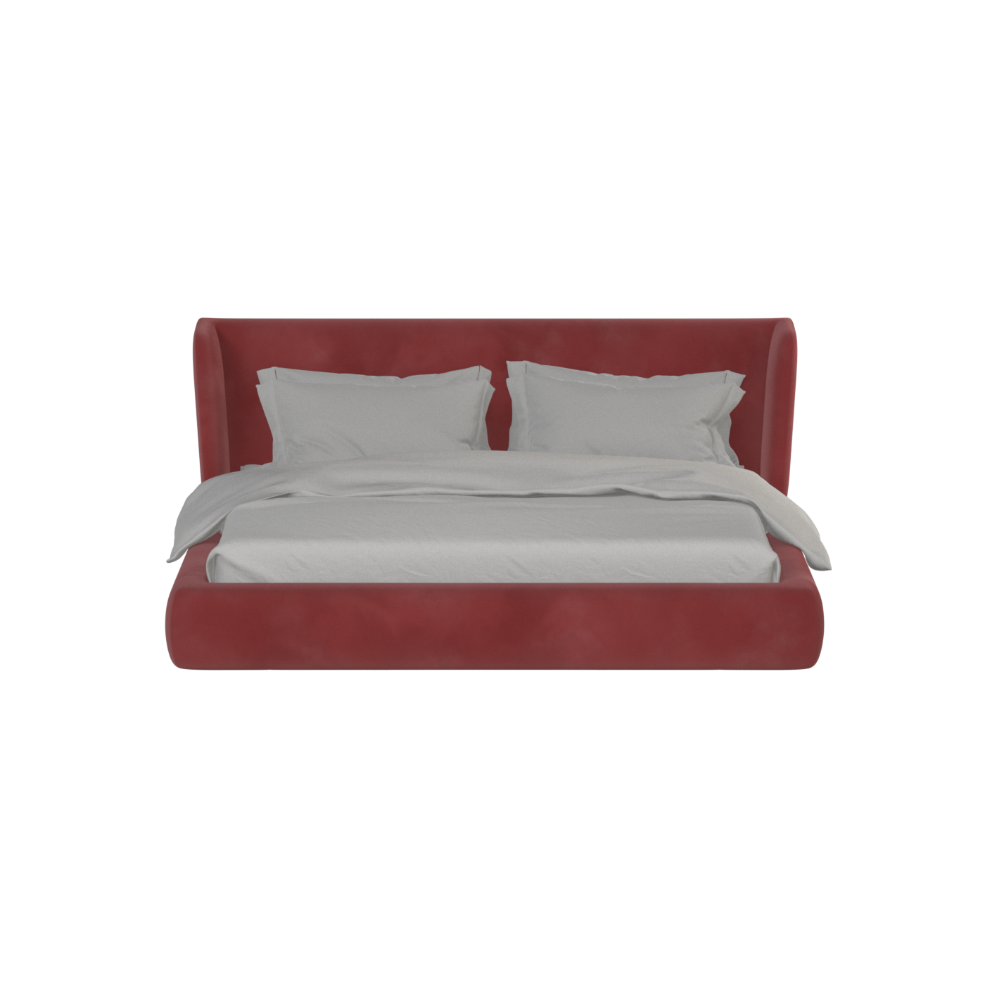 Valentina bed in Boucle Velvet Fabric