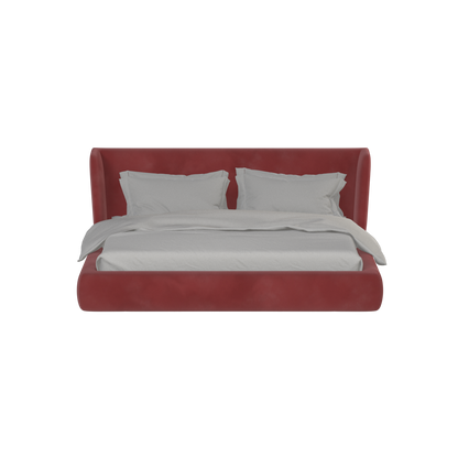 Valentina bed in Boucle Velvet Fabric