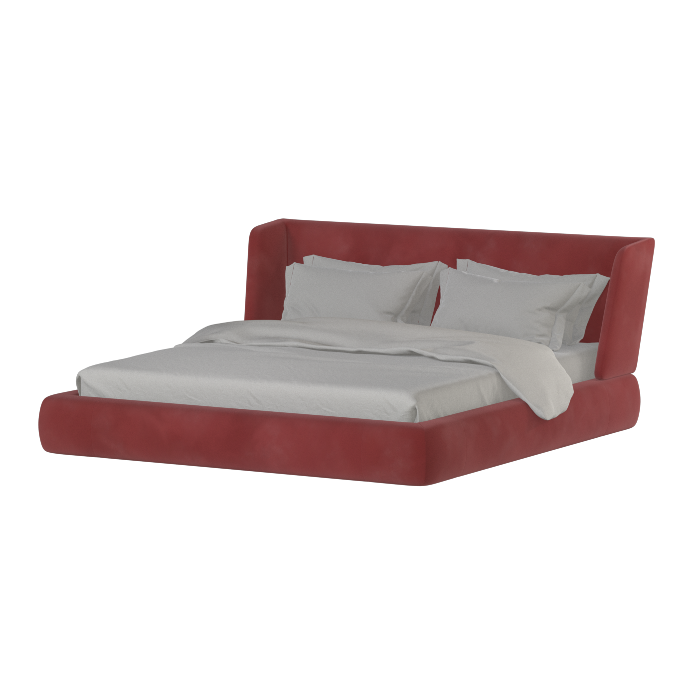 Valentina bed in Boucle Velvet Fabric