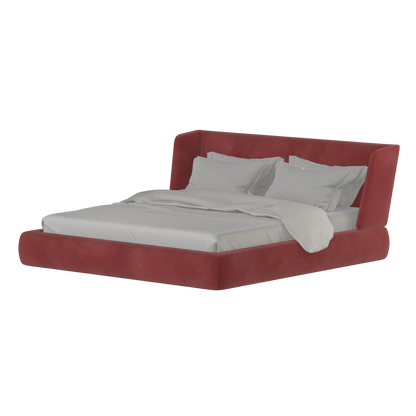 Valentina bed in Boucle Velvet Fabric
