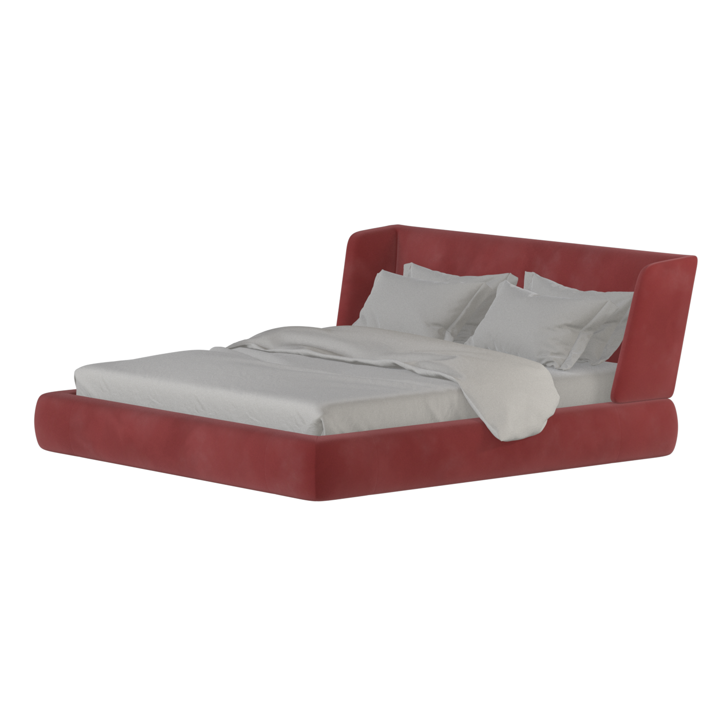 Valentina bed in Boucle Velvet Fabric