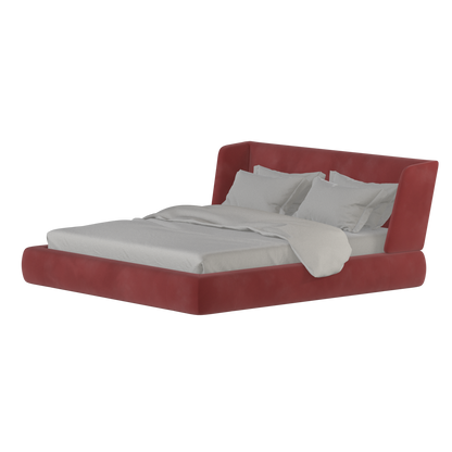 Valentina bed in Boucle Velvet Fabric
