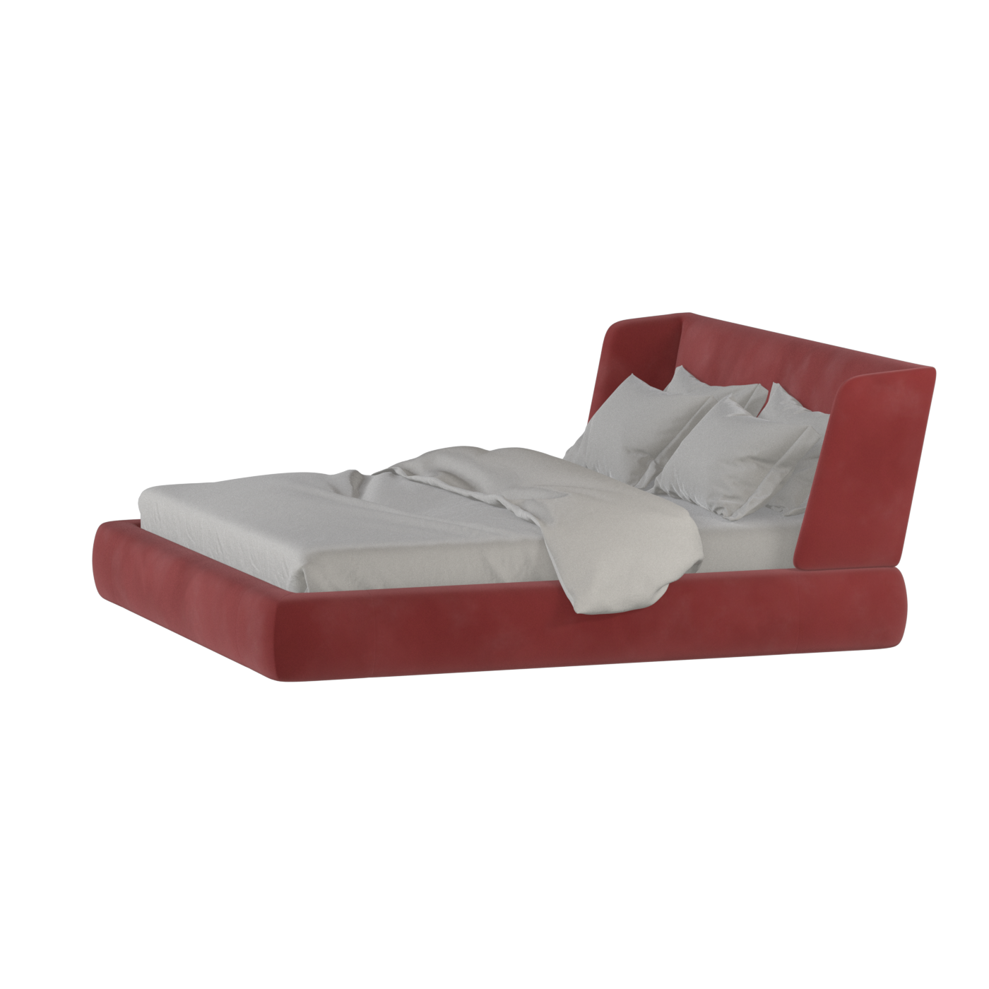 Valentina bed in Boucle Velvet Fabric