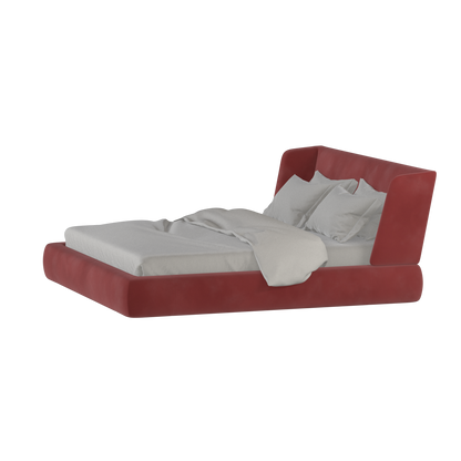 Valentina bed in Boucle Velvet Fabric