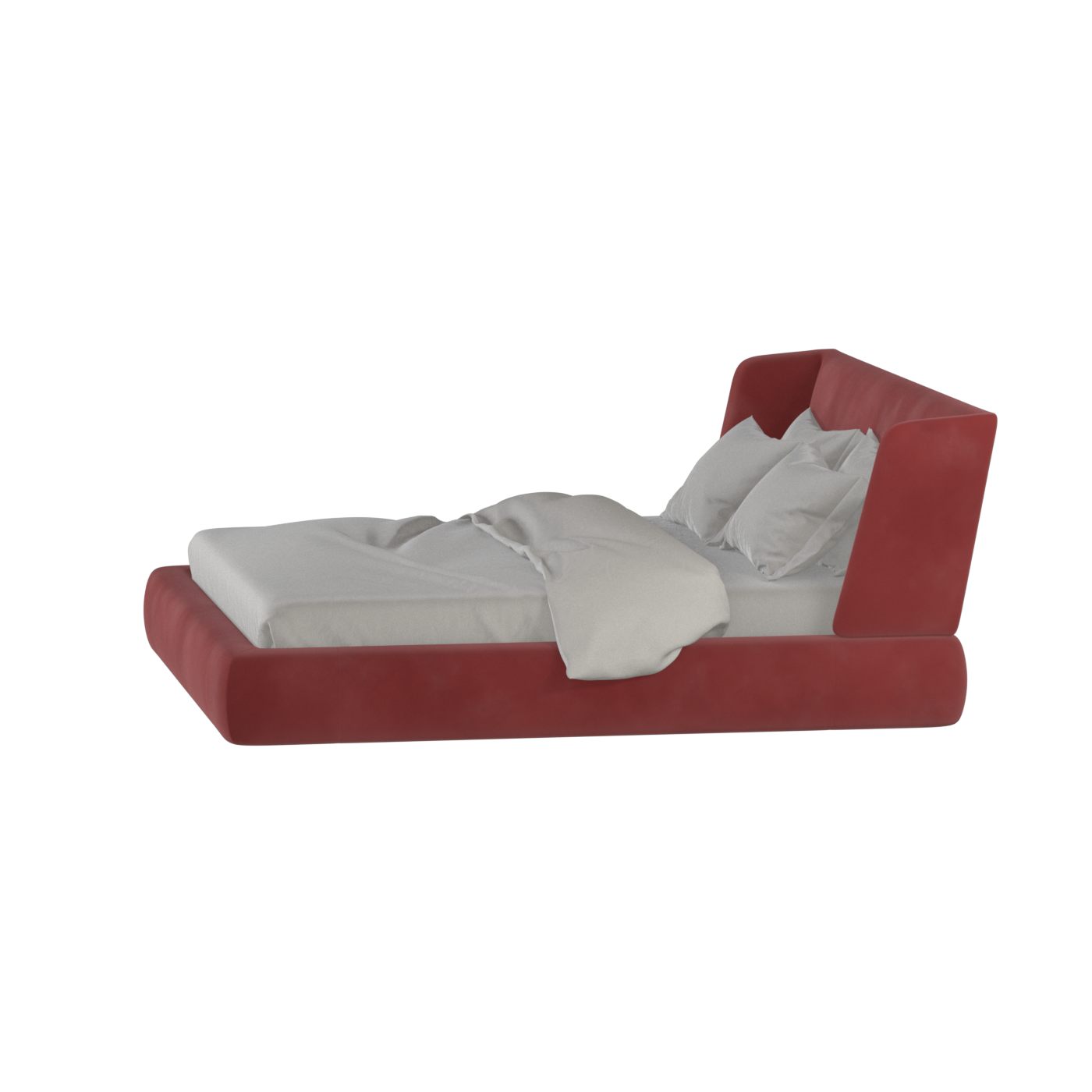 Valentina bed in Boucle Velvet Fabric