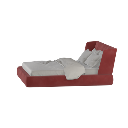 Valentina bed in Boucle Velvet Fabric