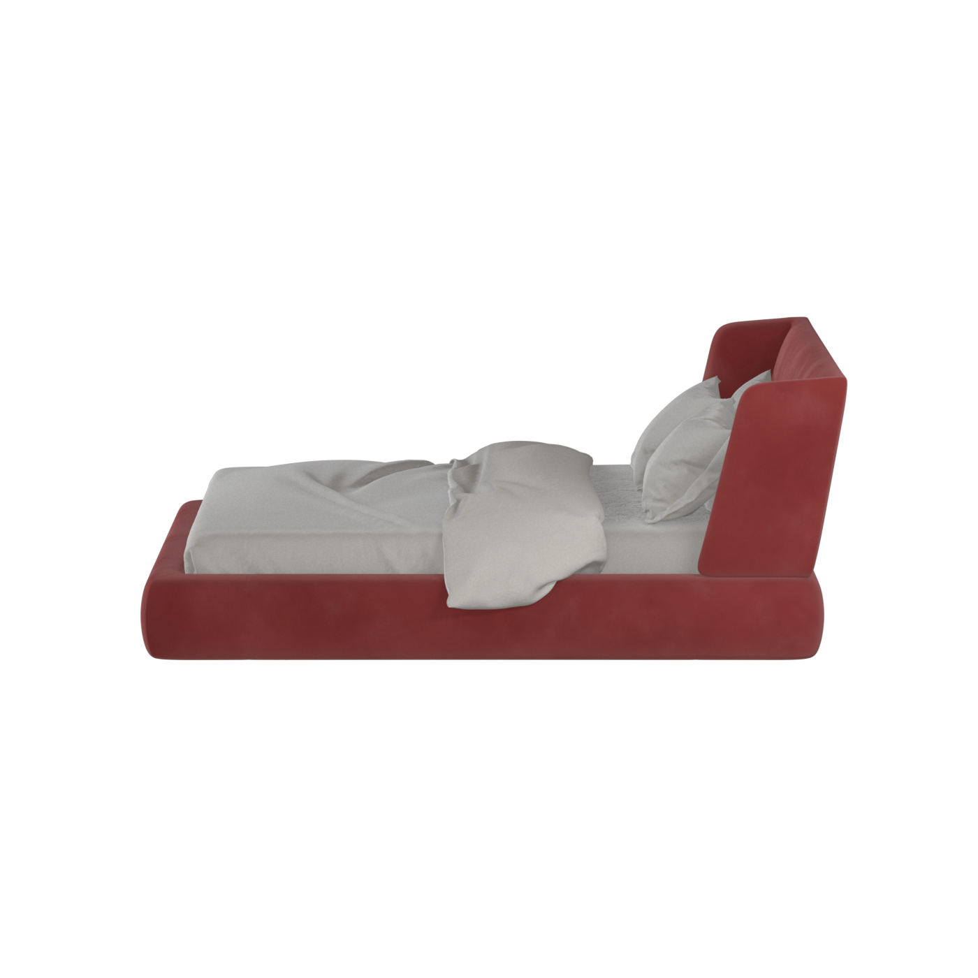 Valentina bed in Boucle Velvet Fabric