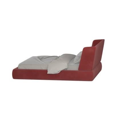 Valentina bed in Boucle Velvet Fabric