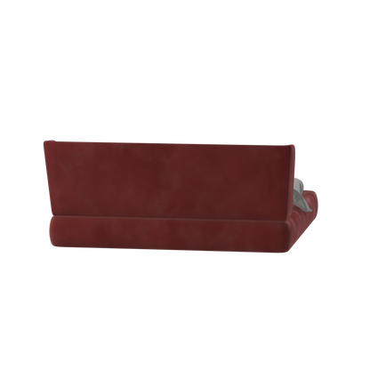 Valentina bed in Boucle Velvet Fabric