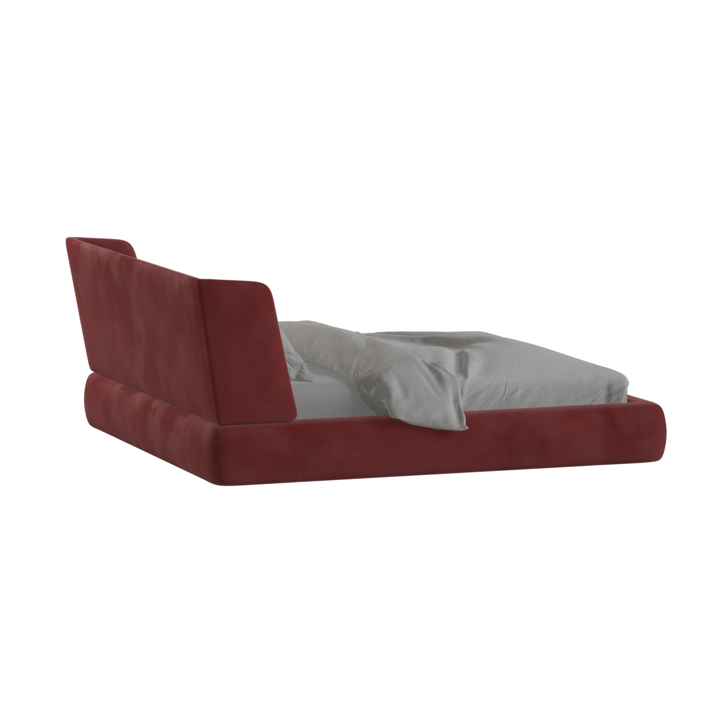 Valentina bed in Boucle Velvet Fabric