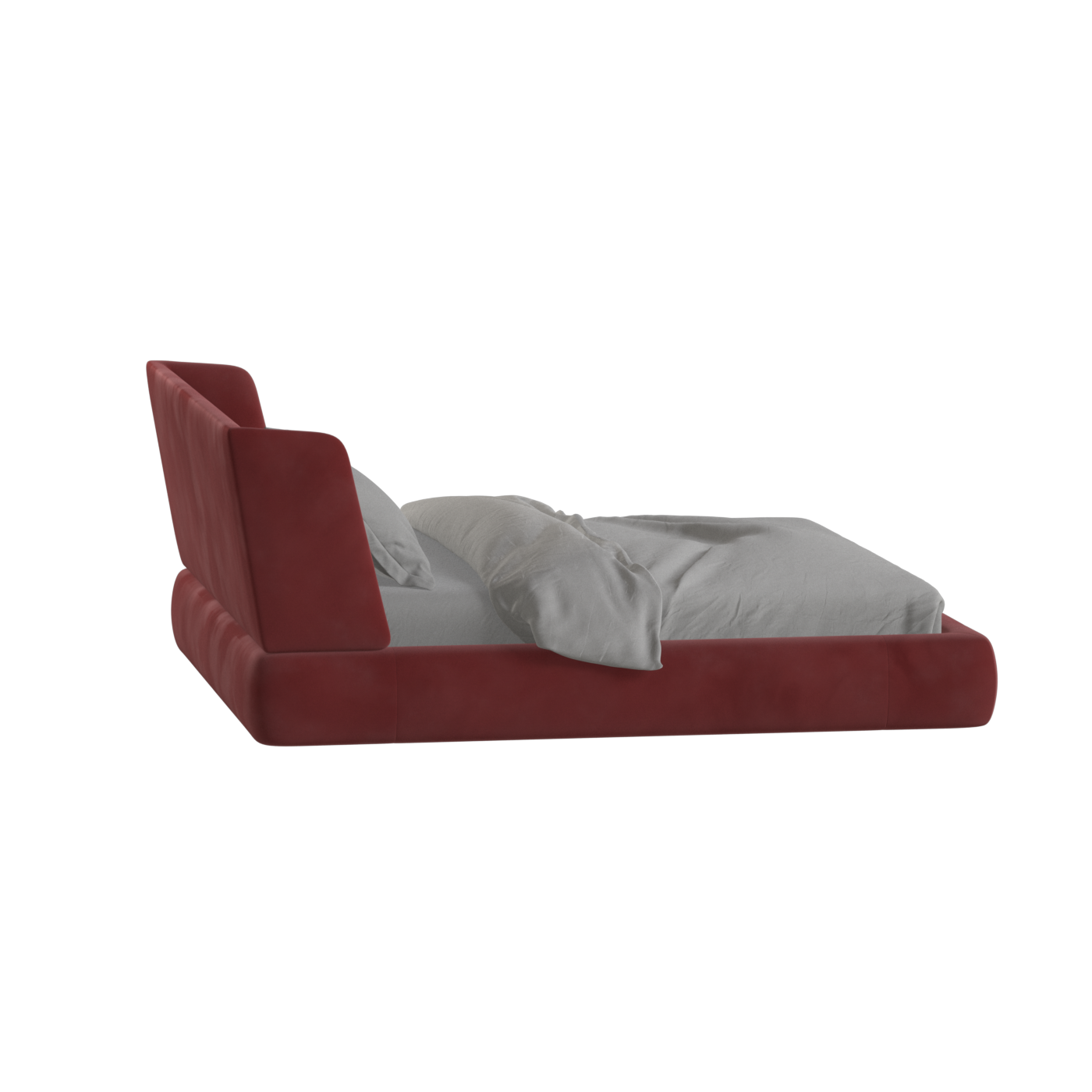 Valentina bed in Boucle Velvet Fabric