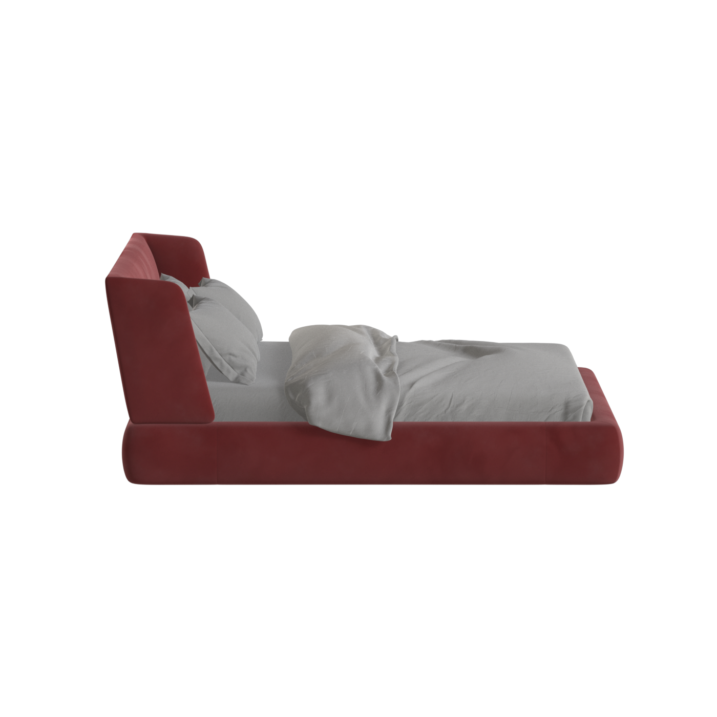 Valentina bed in Boucle Velvet Fabric