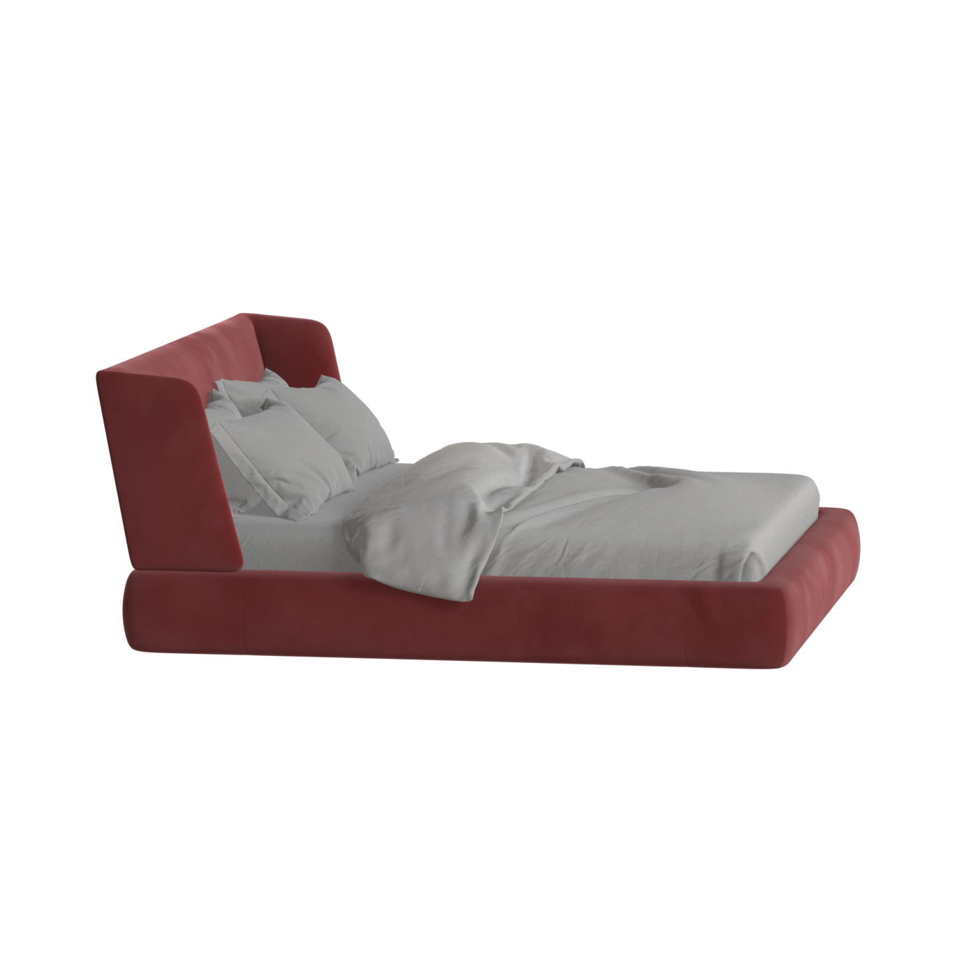 Valentina bed in Boucle Velvet Fabric