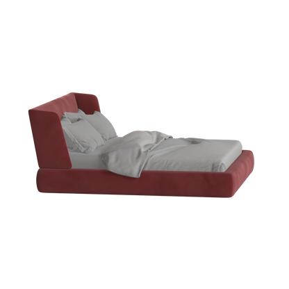 Valentina bed in Boucle Velvet Fabric