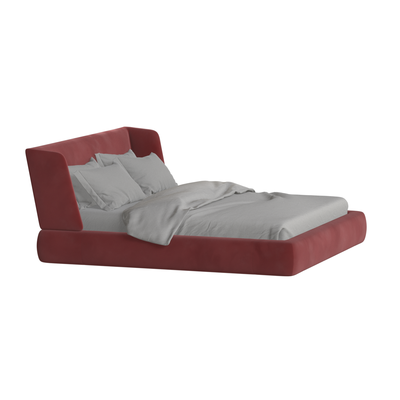 Valentina bed in Boucle Velvet Fabric