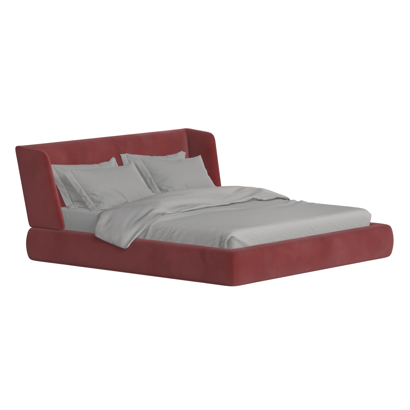 Valentina bed in Boucle Velvet Fabric
