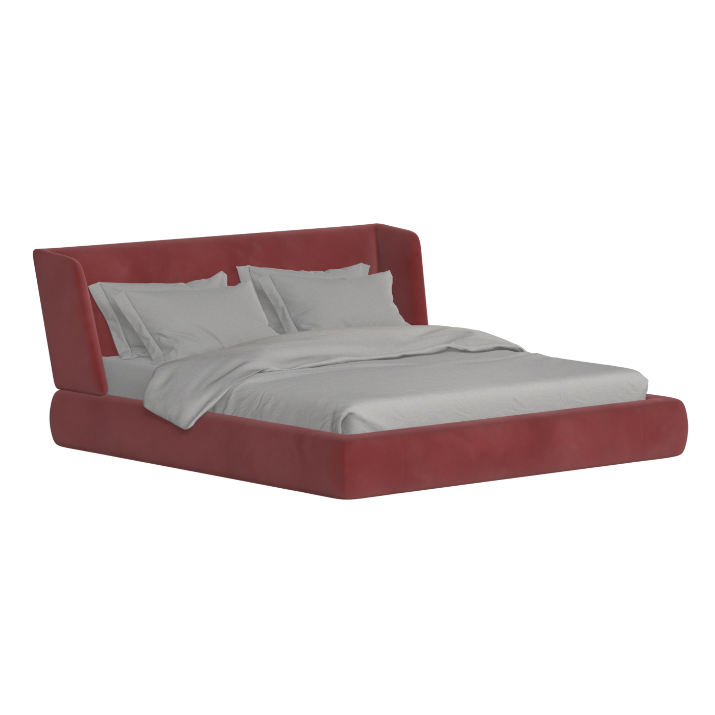 Valentina bed in Boucle Velvet Fabric
