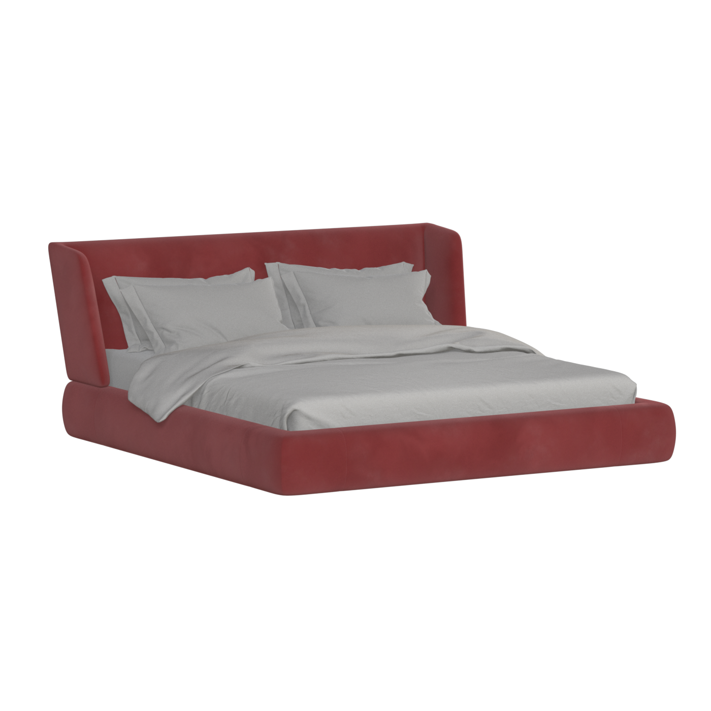 Valentina bed in Boucle Velvet Fabric