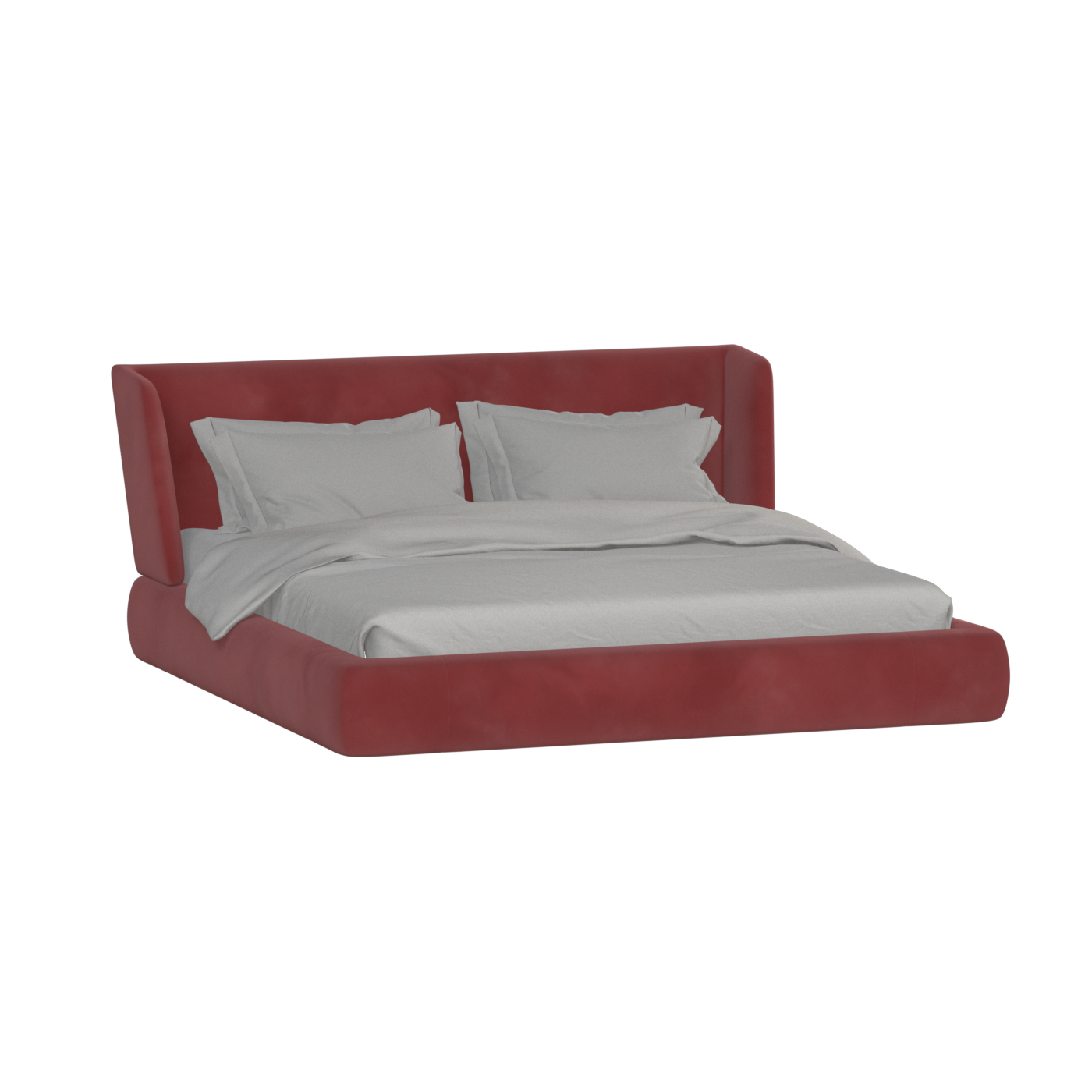 Valentina bed in Boucle Velvet Fabric