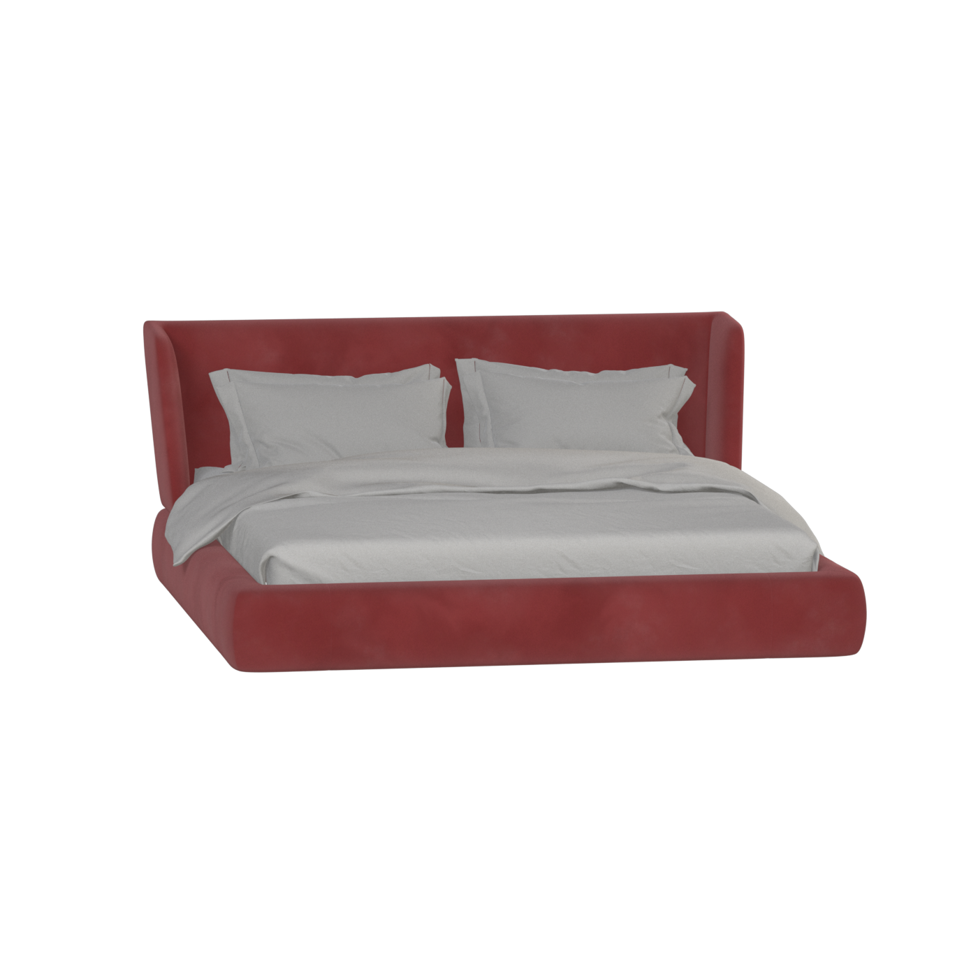 Valentina bed in Boucle Velvet Fabric
