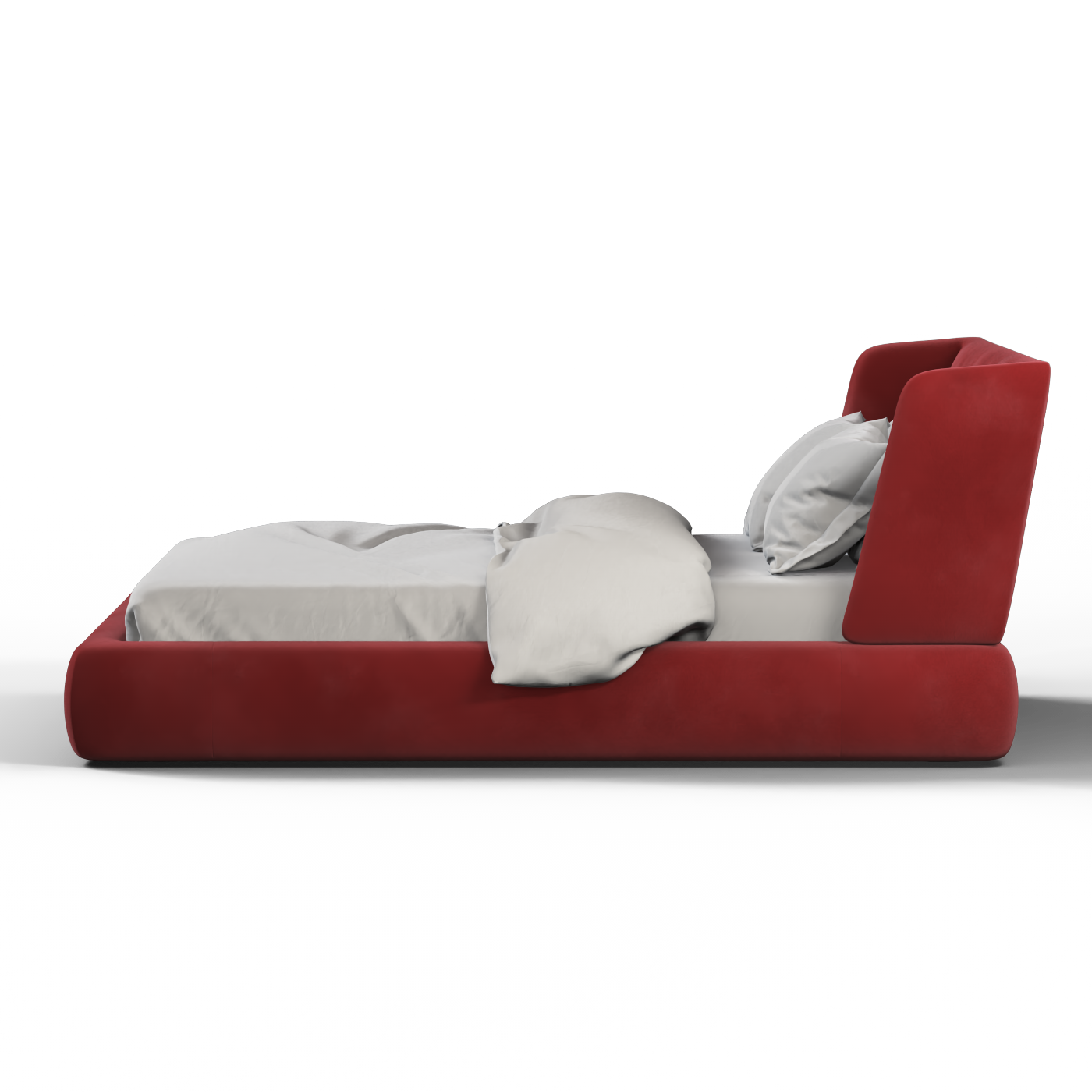 Valentina bed in Boucle Velvet Fabric
