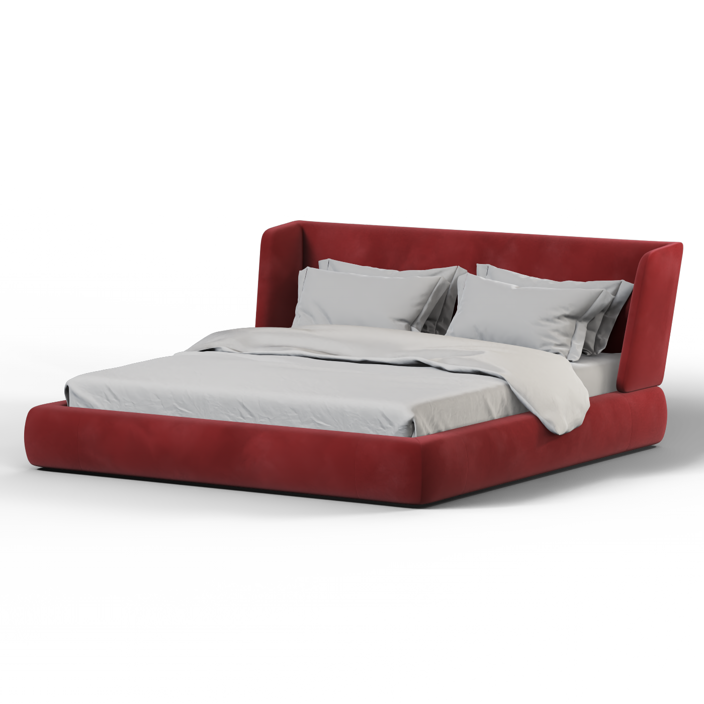 Valentina bed in Boucle Velvet Fabric