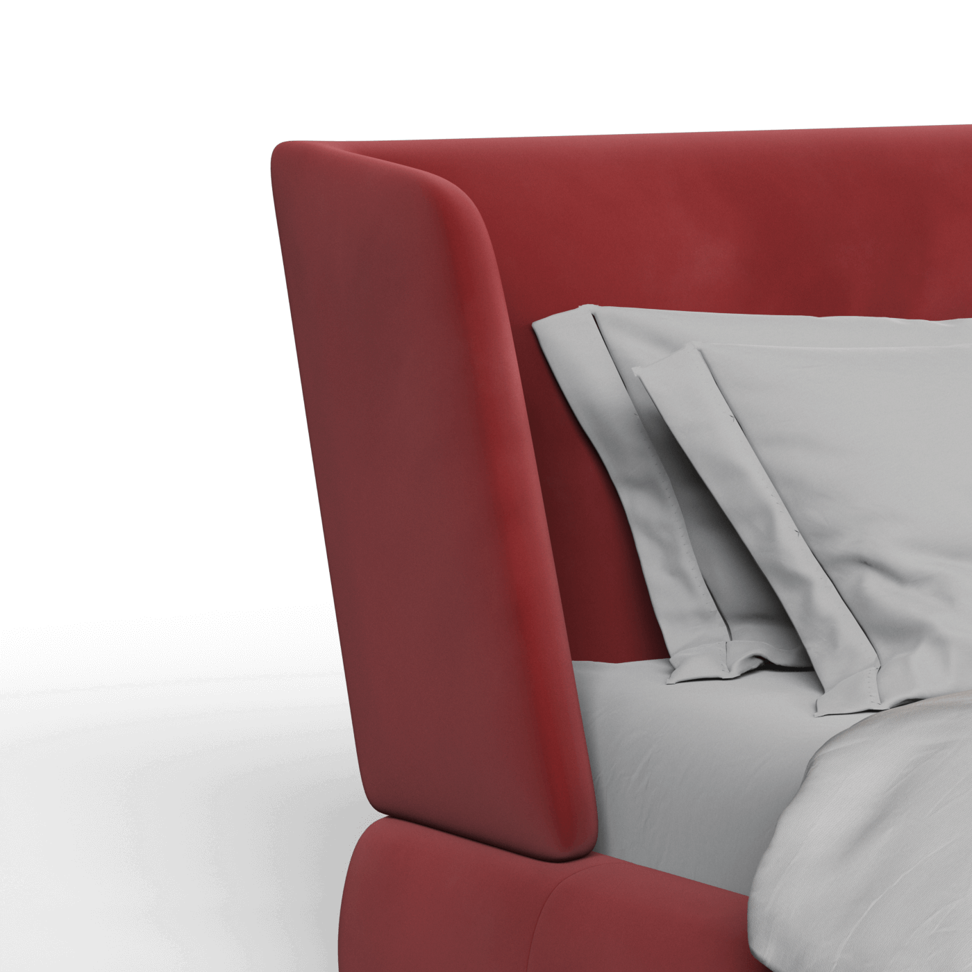 Valentina bed in Boucle Velvet Fabric