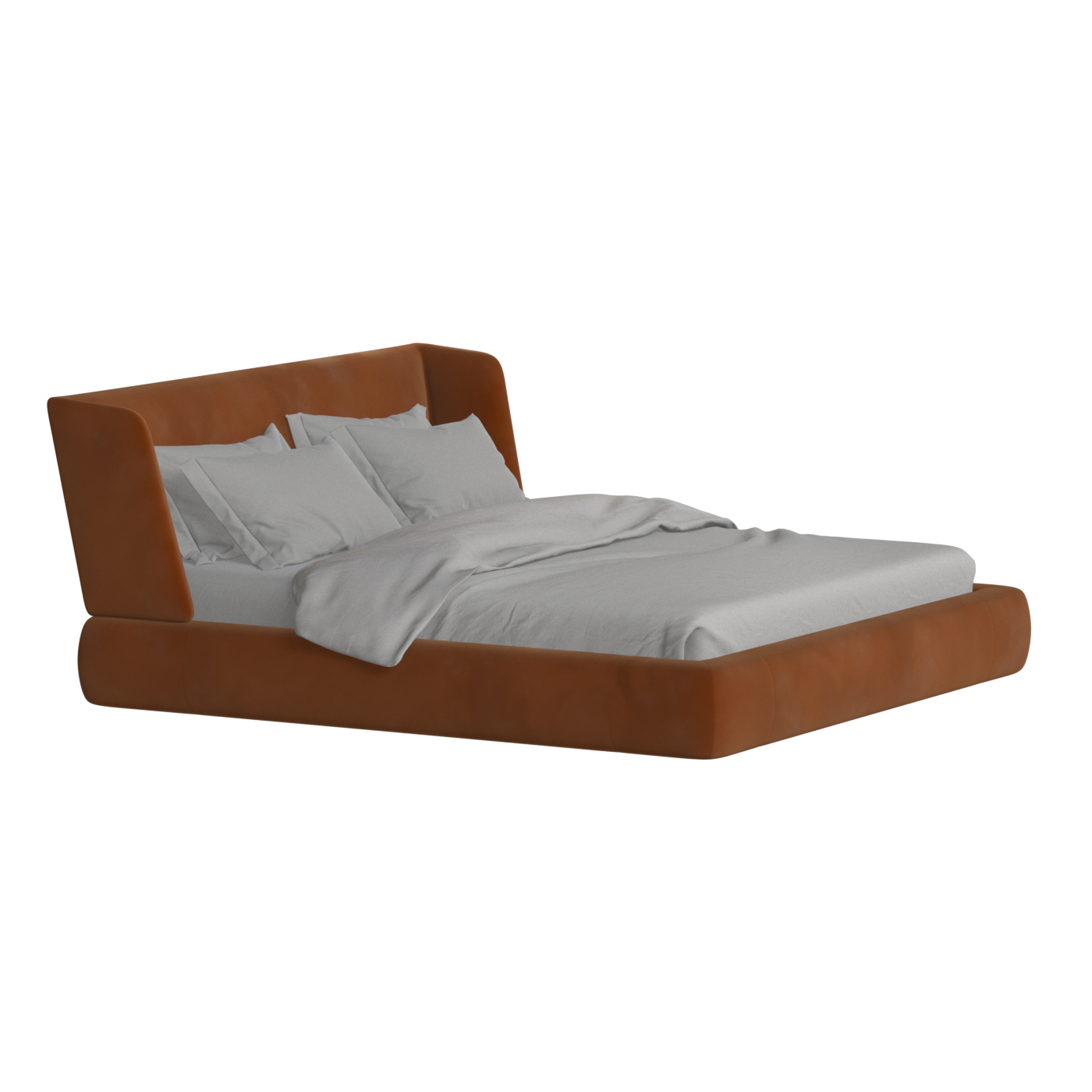 Valentina bed in Boucle Velvet Fabric
