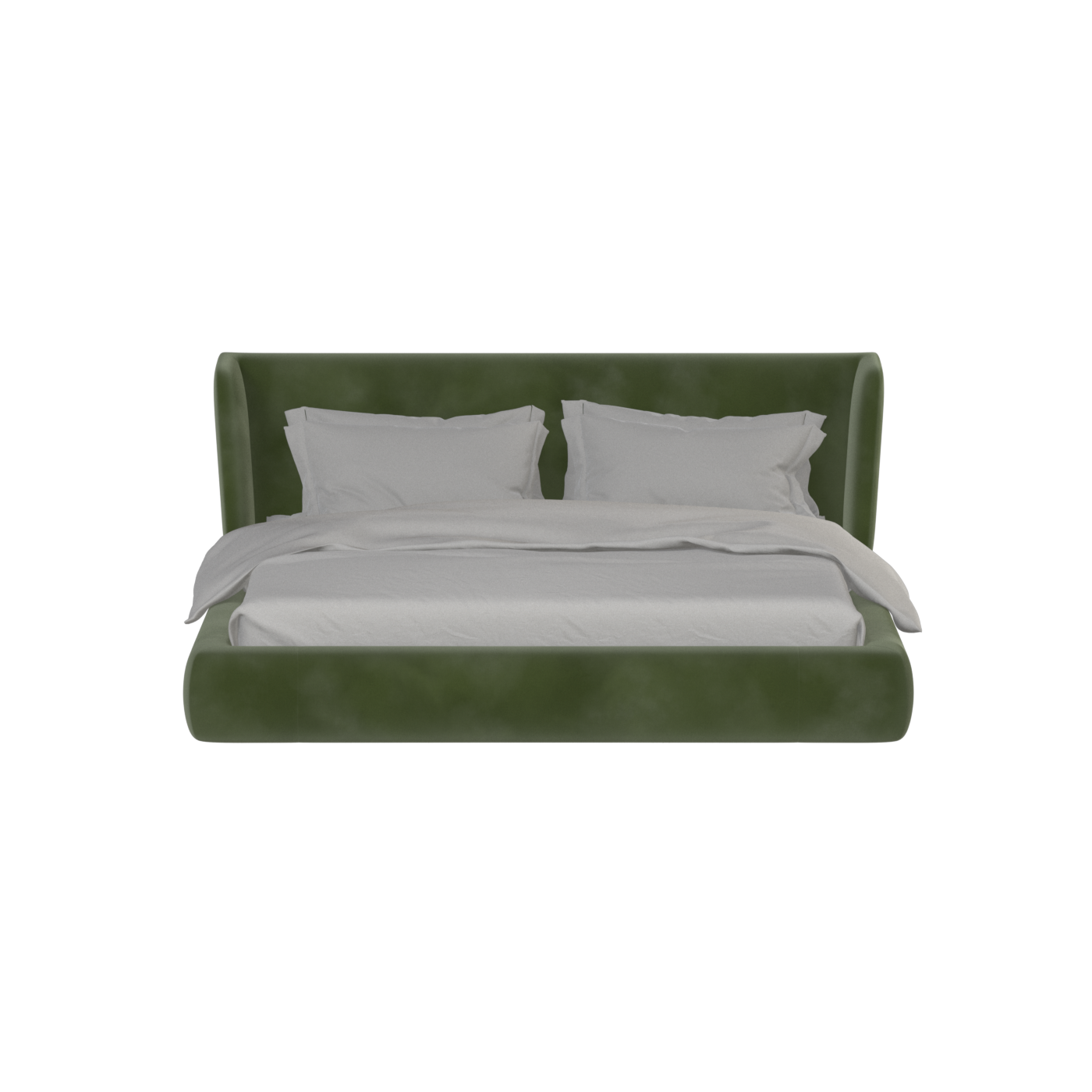Valentina bed in Boucle Velvet Fabric