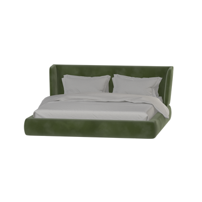 Valentina bed in Boucle Velvet Fabric