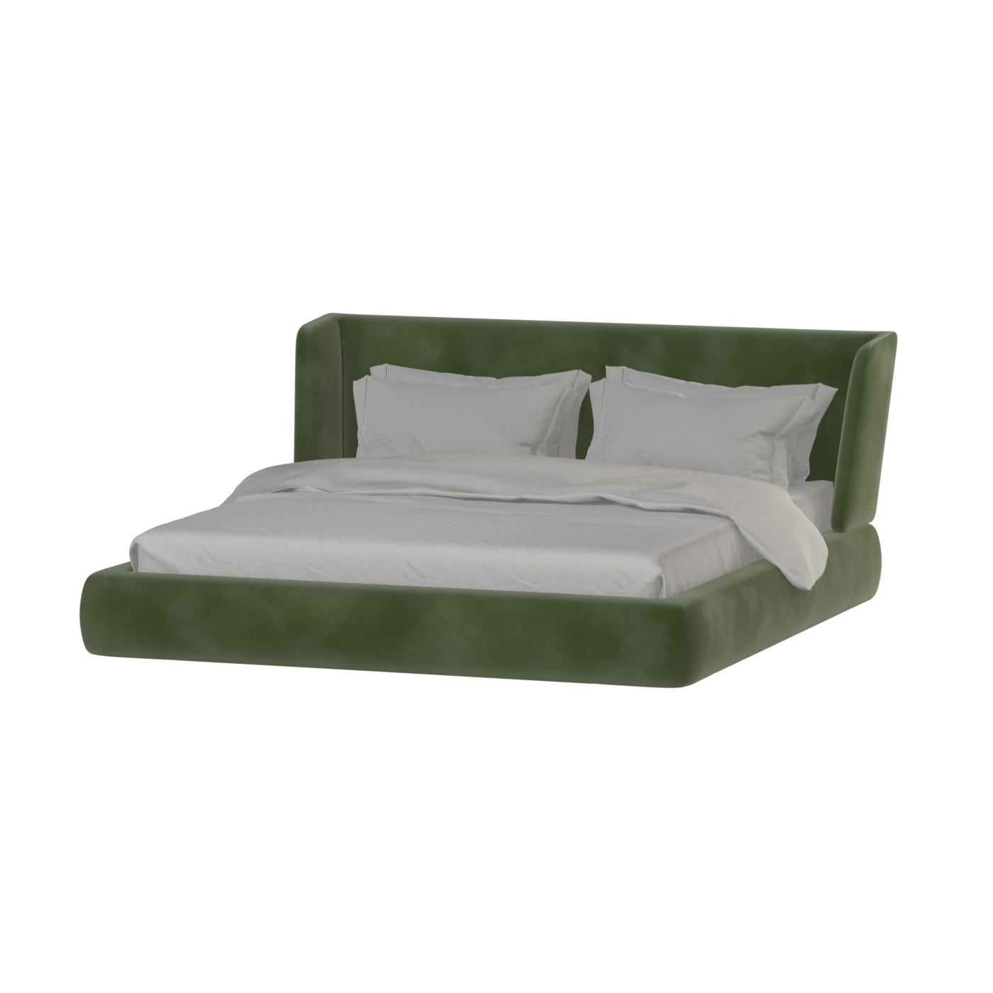 Valentina bed in Boucle Velvet Fabric