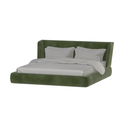 Valentina bed in Boucle Velvet Fabric