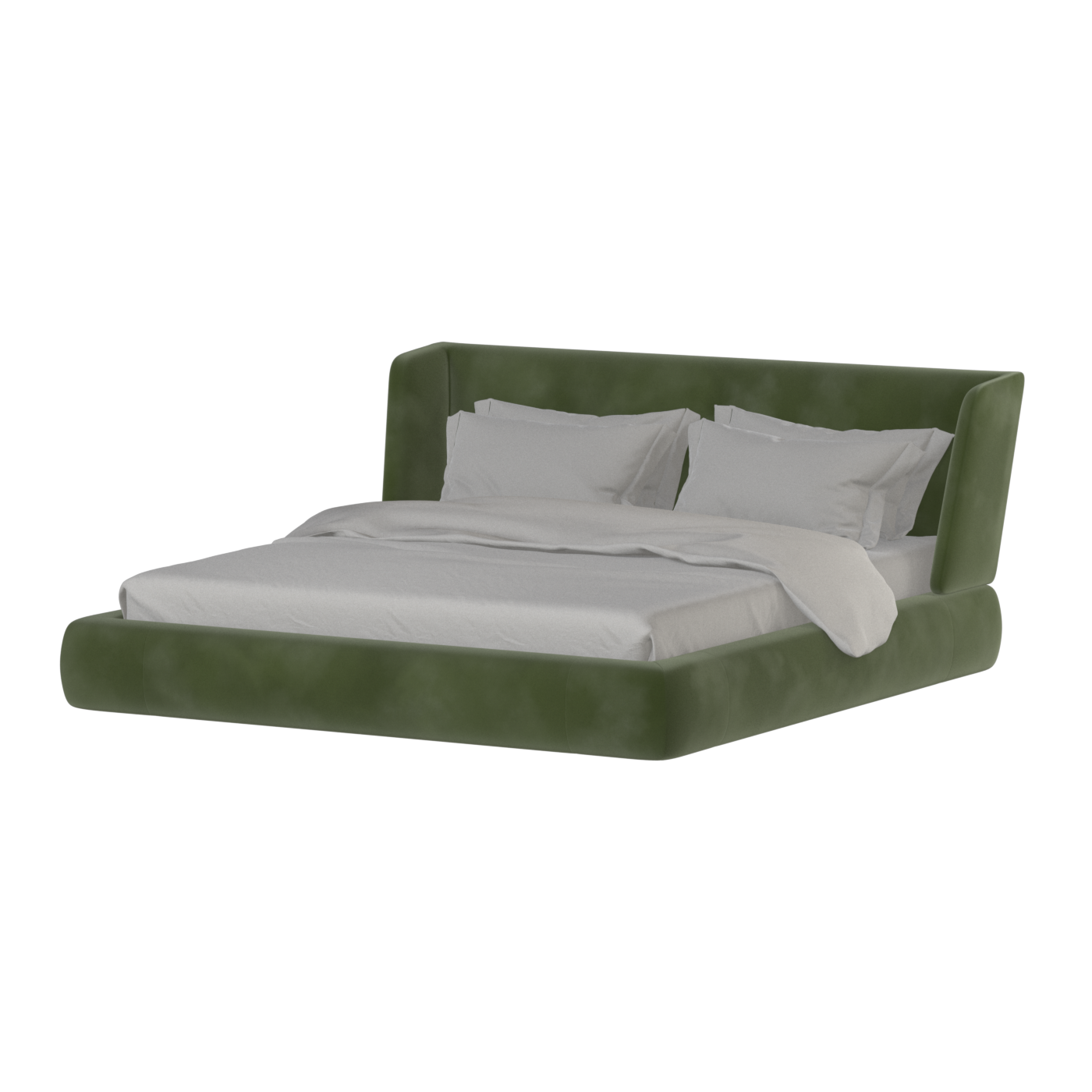 Valentina bed in Boucle Velvet Fabric