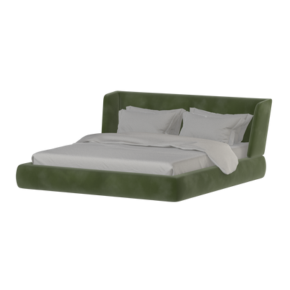 Valentina bed in Boucle Velvet Fabric