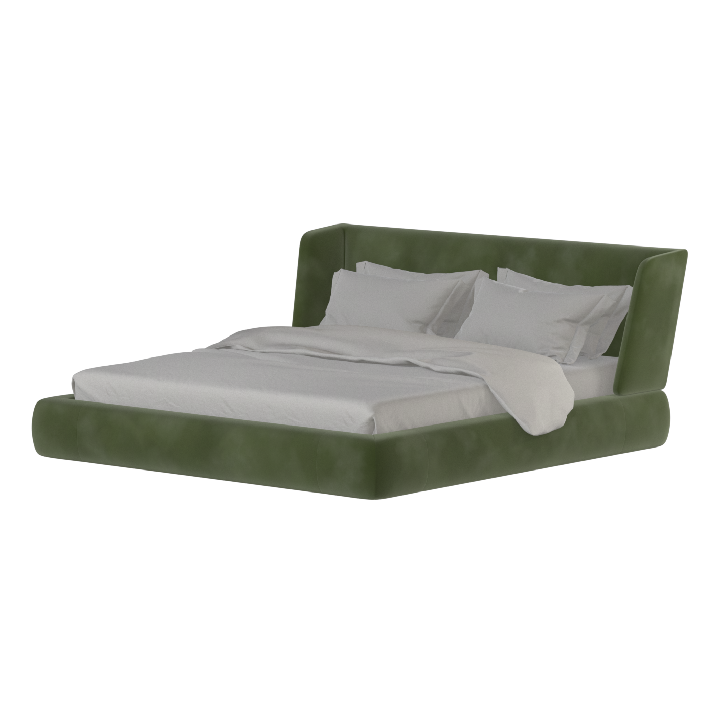Valentina bed in Boucle Velvet Fabric