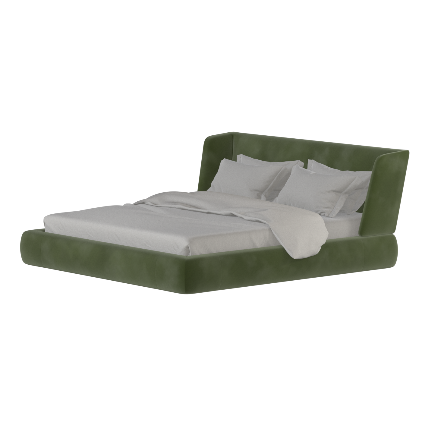 Valentina bed in Boucle Velvet Fabric