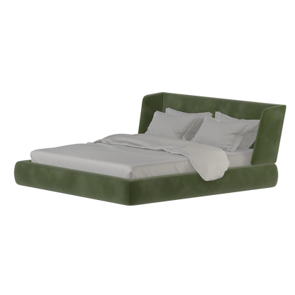 Valentina bed in Boucle Velvet Fabric