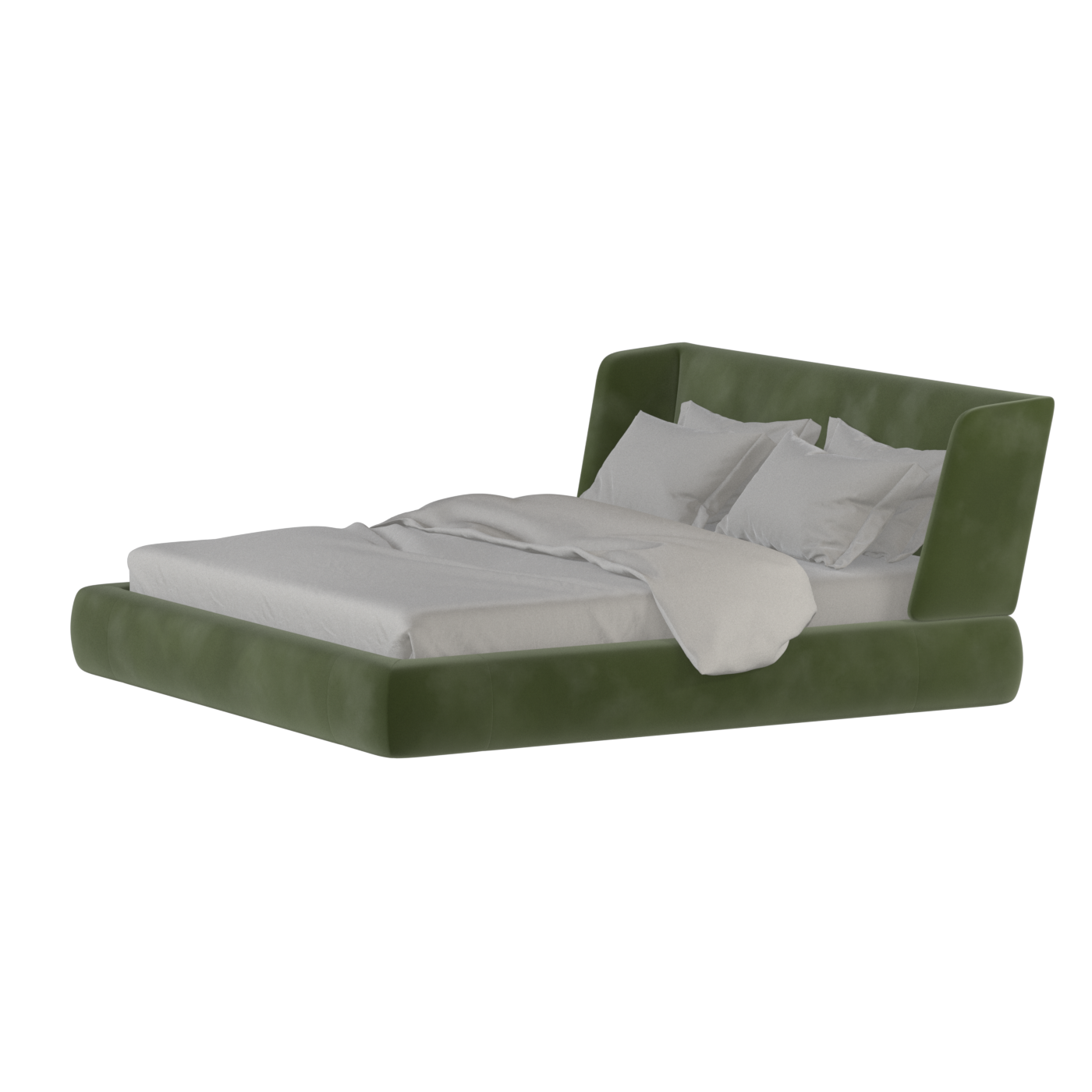 Valentina bed in Boucle Velvet Fabric