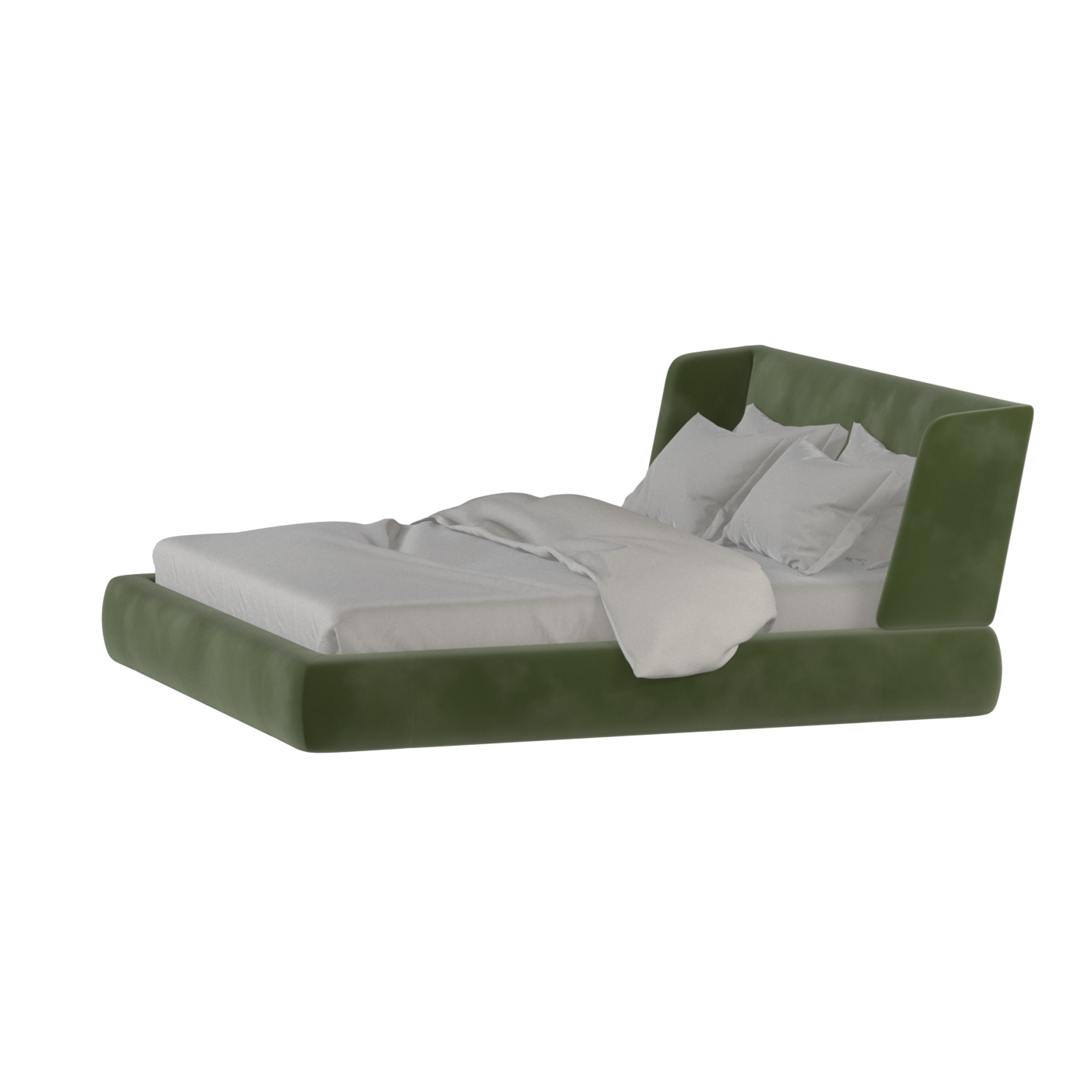 Valentina bed in Boucle Velvet Fabric