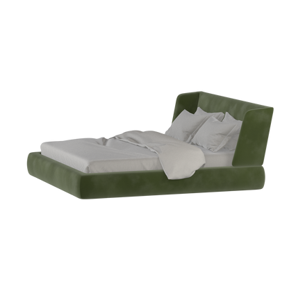Valentina bed in Boucle Velvet Fabric