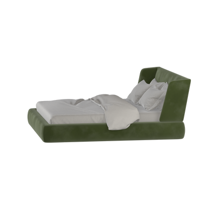 Valentina bed in Boucle Velvet Fabric