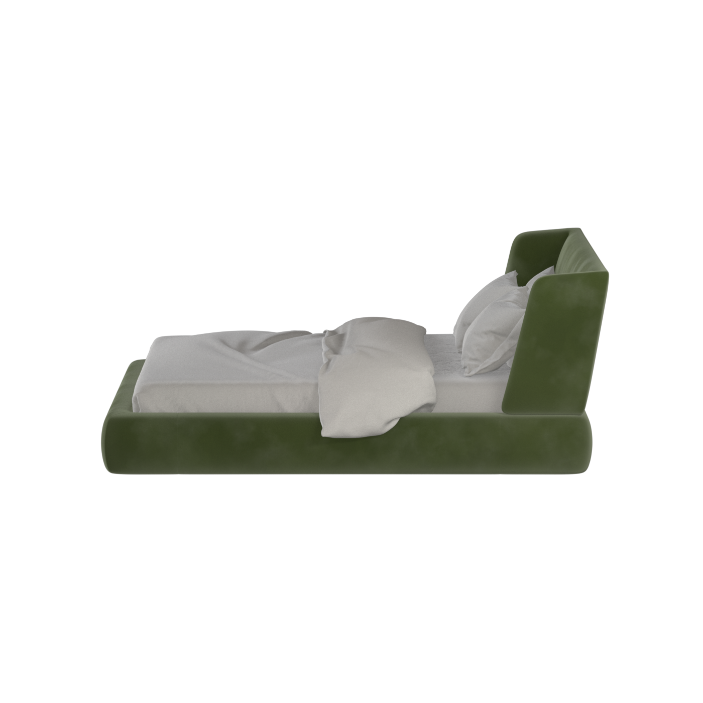 Valentina bed in Boucle Velvet Fabric