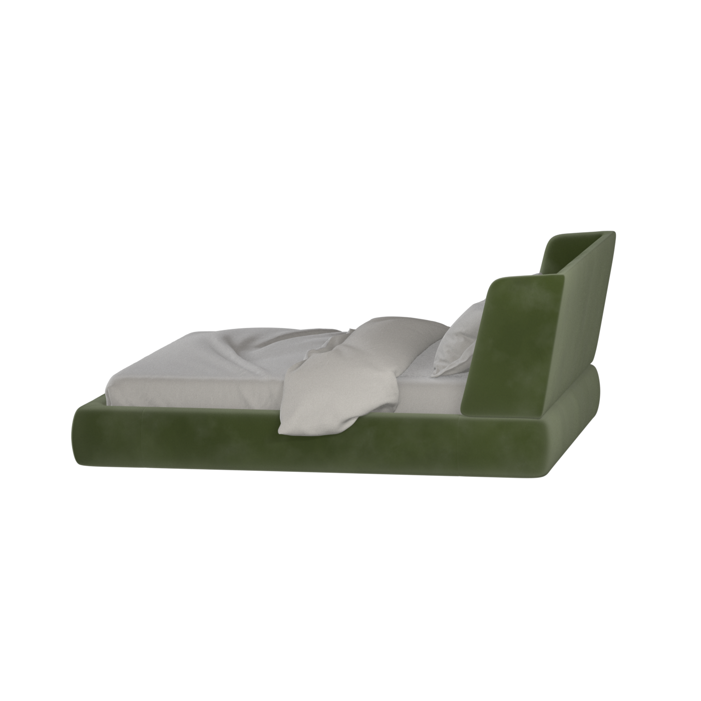 Valentina bed in Boucle Velvet Fabric
