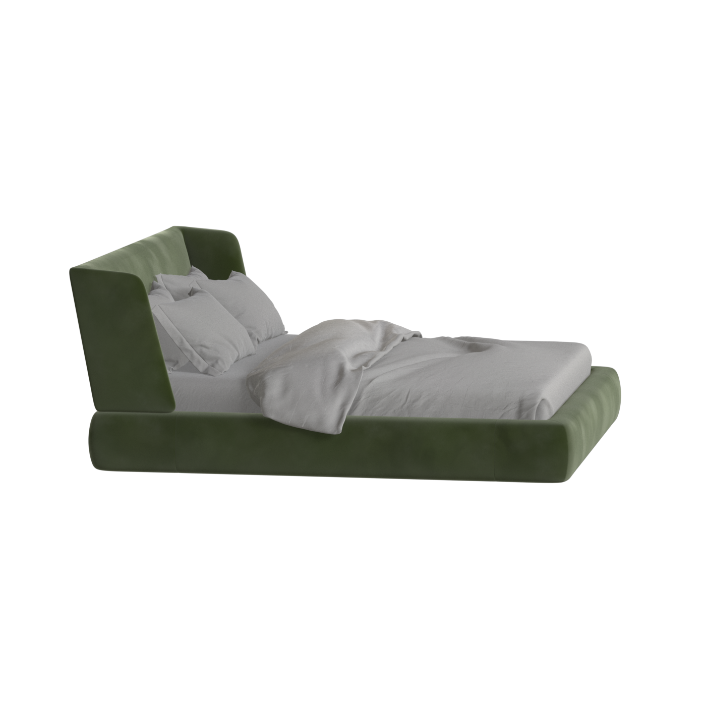 Valentina bed in Boucle Velvet Fabric