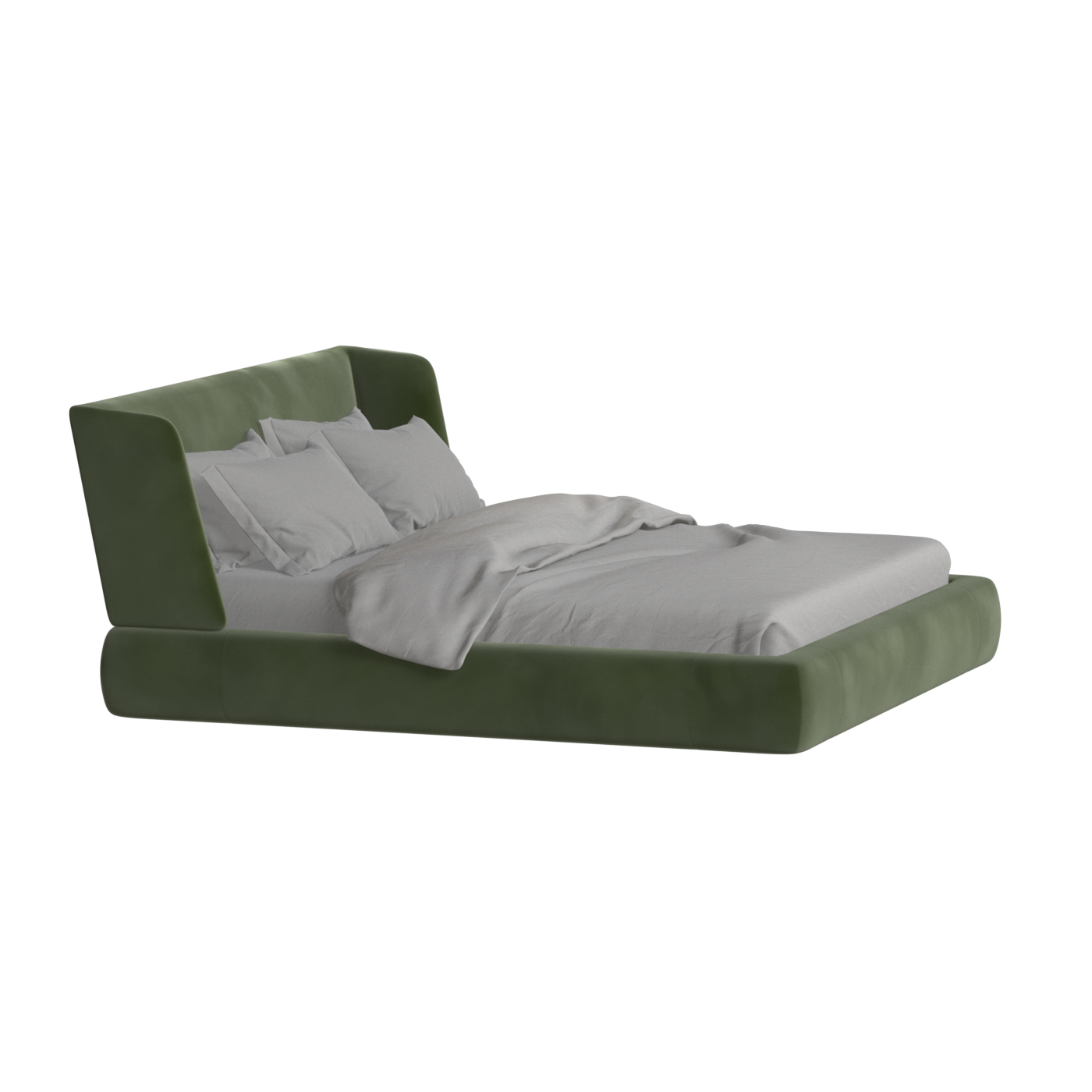 Valentina bed in Boucle Velvet Fabric