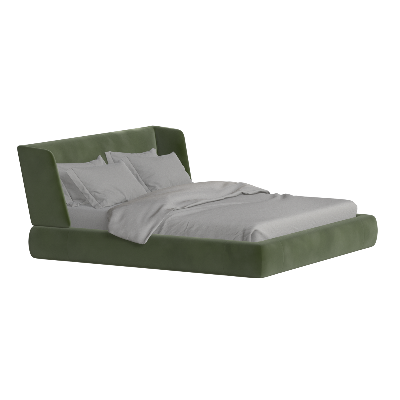 Valentina bed in Boucle Velvet Fabric