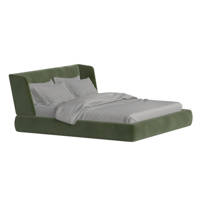 Valentina bed in Boucle Velvet Fabric