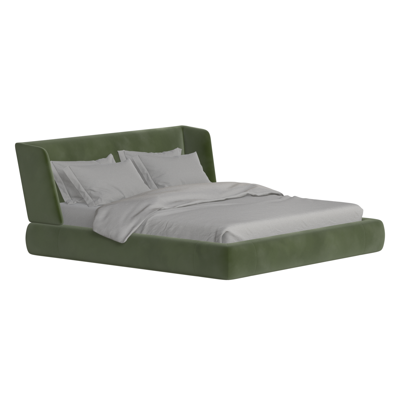 Valentina bed in Boucle Velvet Fabric
