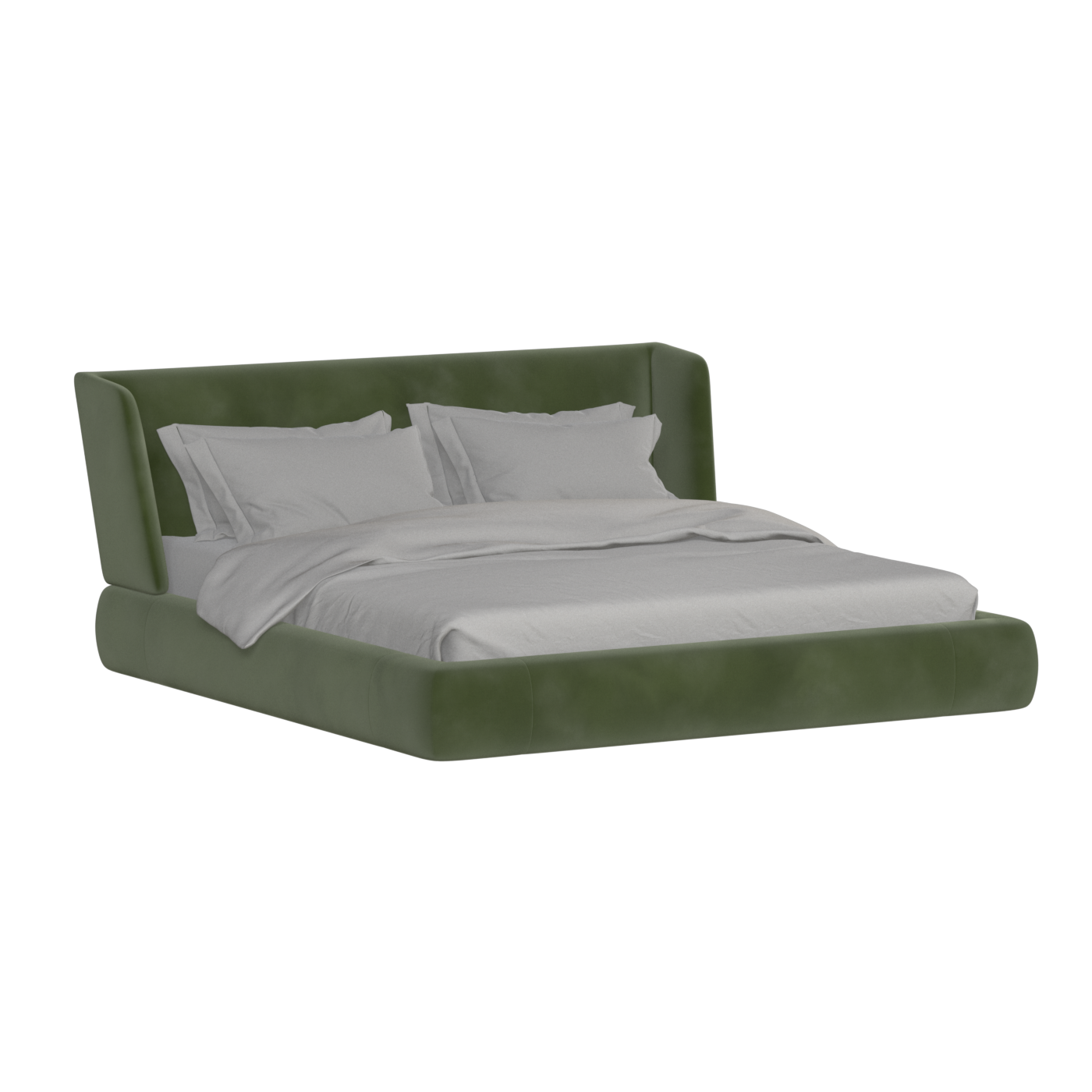 Valentina bed in Boucle Velvet Fabric